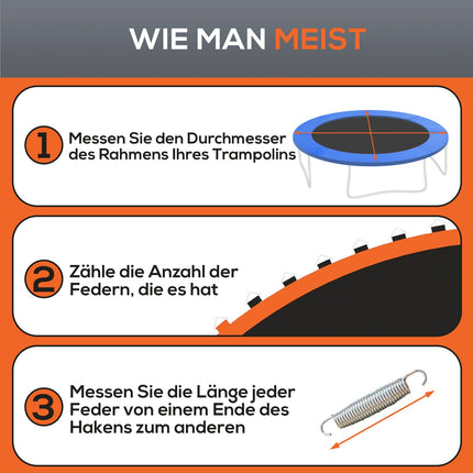 Tapis de remplacement pour trampoline, rond, 3,66 m, polypropylène, orange