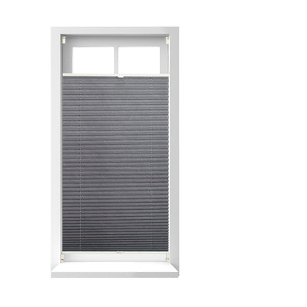 Stores plissés gris translucides - Sans perçage, polyester
