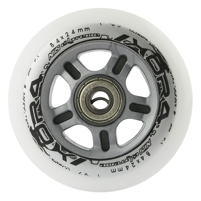 Transparente PU Skateboard Rollen, 84x24mm, 82A, 4er-Set