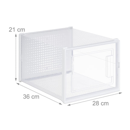 Transparente Schuhaufbewahrungsboxen, 6er-Set