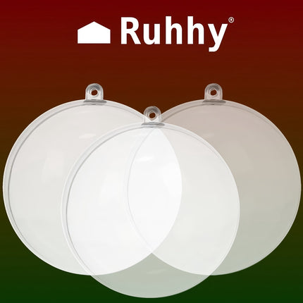 Transparente Kugeln 10 cm - 5er-Set Ruhhy 22276 