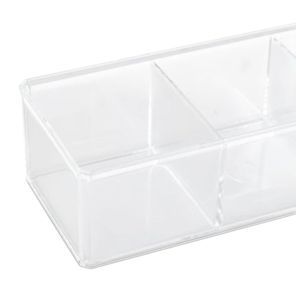 Boîte à thé transparente à 3 compartiments
