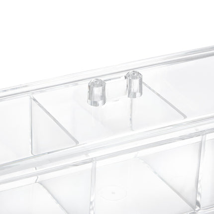 Boîte à thé transparente à 3 compartiments