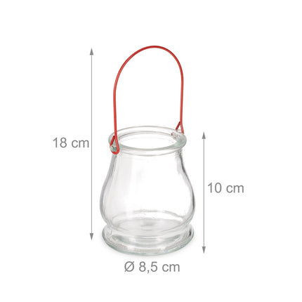 Transparentes Windlicht 12er Set
