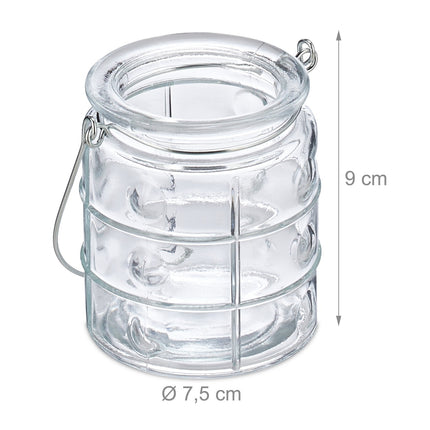 Lot de 12 lampes à vent transparentes