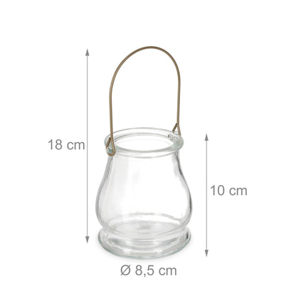 Lot de 12 lampes à vent transparentes