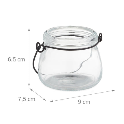 Lot de 12 lampes à vent transparentes