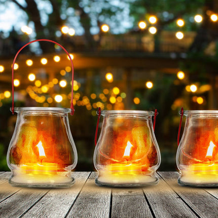Transparentes Windlicht 12er Set