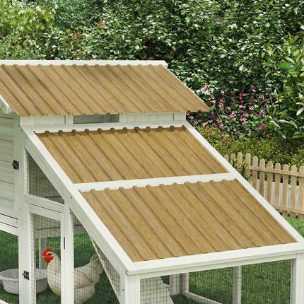 Trapezoidal Roof Sheets Set of 12, Galvanised Steel, 129 x 45 cm, Natural Wood