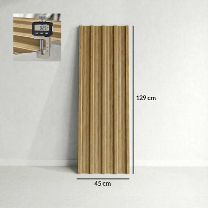Trapezoidal Roof Sheets Set of 12, Galvanised Steel, 129 x 45 cm, Natural Wood