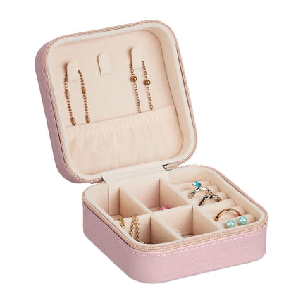 Coffret à bijoux de voyage - Organiseur compact aspect cuir