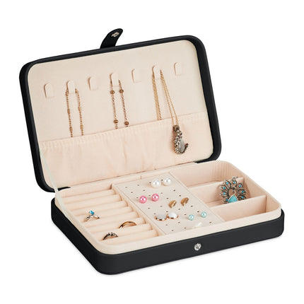 Coffret à bijoux de voyage - Organiseur compact aspect cuir