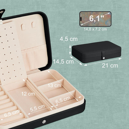 Coffret à bijoux de voyage - Organiseur compact aspect cuir