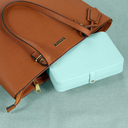Coffret à bijoux de voyage - Organiseur compact aspect cuir
