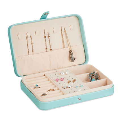 Coffret à bijoux de voyage - Organiseur compact aspect cuir