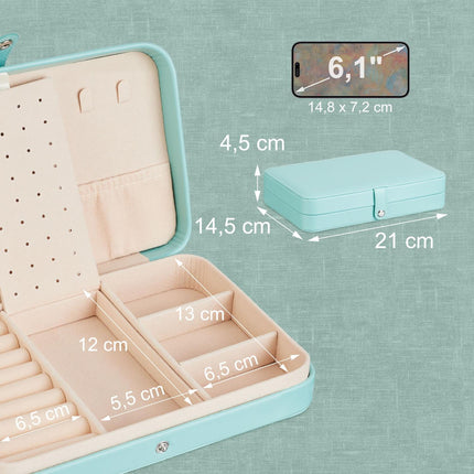 Coffret à bijoux de voyage - Organiseur compact aspect cuir