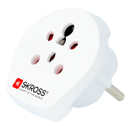 Travel adapter India/Israel/Denmark to Europe Grounded