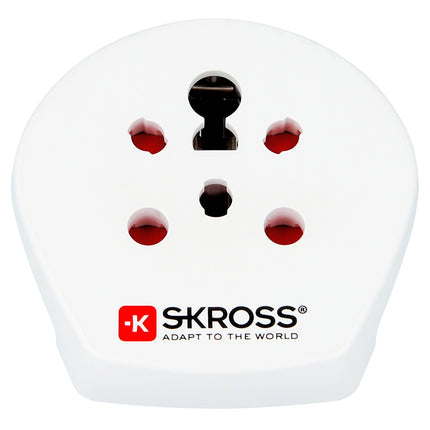 Travel adapter India/Israel/Denmark to Europe Grounded