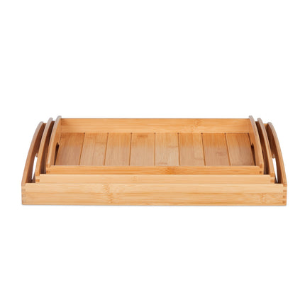 Plateaux en bambou - lot de 3