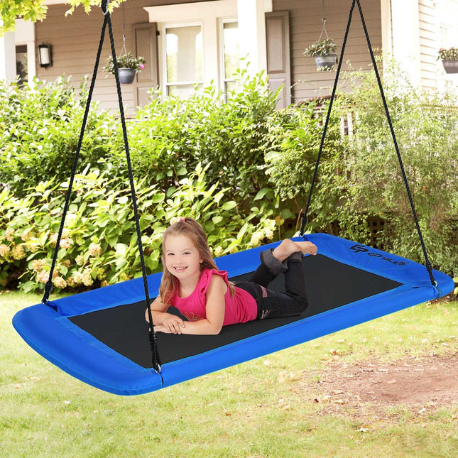 Baumschaukel Schaukel für Kinder Indoor &amp; Outdoor Baumschaukel mit verstellbaren Seilen Blau
