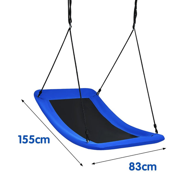 Baumschaukel Nestschaukel mit verstellbarem Seil Outdoorschaukel 83 x 155 cm Blau