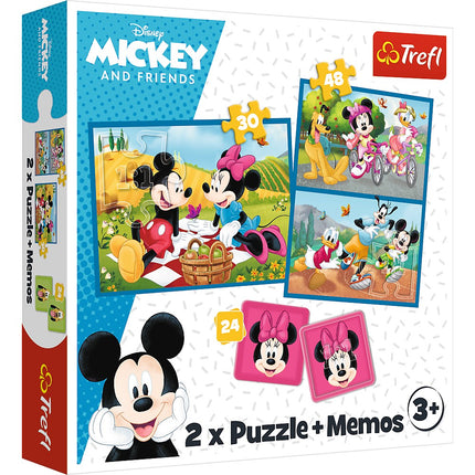 Trefl Disney Puzzle-Set Micky Maus 30+48+M24
