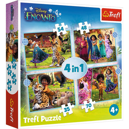 Trefl Encanto Puzzle 4 en 1, ensemble 35 48 54 70 pièces