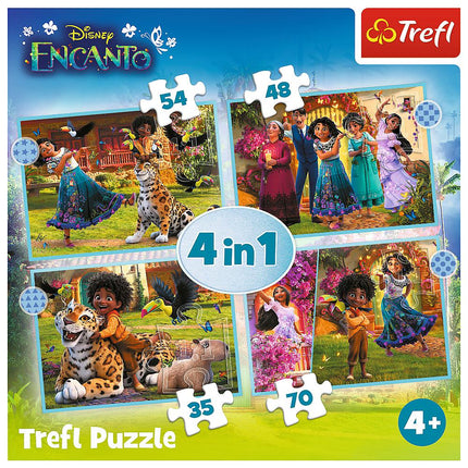 Trefl Encanto Puzzle 4 en 1, ensemble 35 48 54 70 pièces