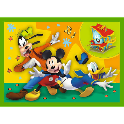 Trefl Mickey Mouse Puzzle 4 en 1, ensemble 12 15 20 24 pièces