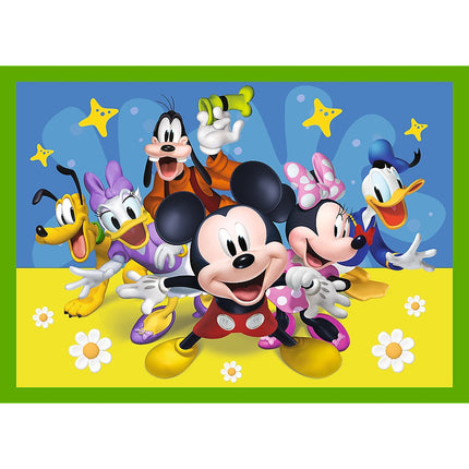Trefl Mickey Mouse Puzzle 4 en 1, ensemble 12 15 20 24 pièces