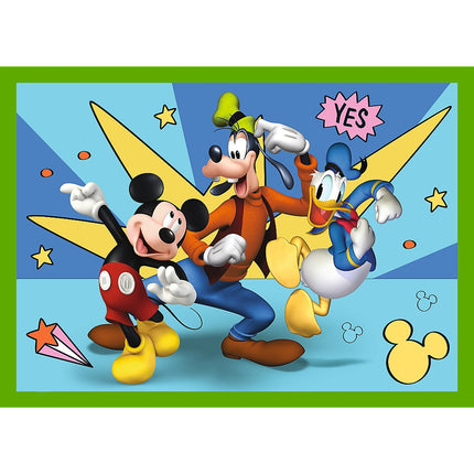 Trefl Mickey Mouse Puzzle 4 en 1, ensemble 12 15 20 24 pièces