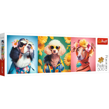 Trefl Puzzle Panoramique Chiens 500 Pièces