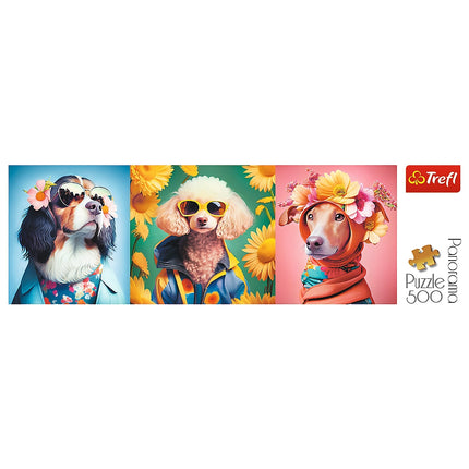 Trefl Puzzle Panoramique Chiens 500 Pièces