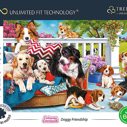 Trefl Prime Puzzle Niedlichkeit Überall Hunde, 1000 Teile