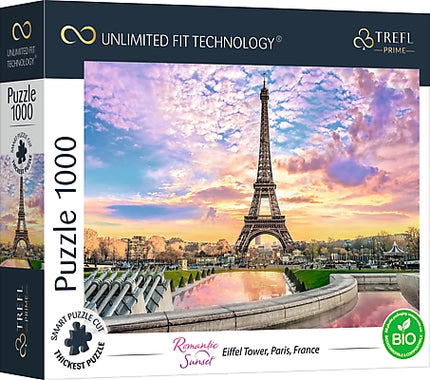 Trefl Prime Puzzle Coucher de soleil romantique Tour Eiffel, 1000 pièces