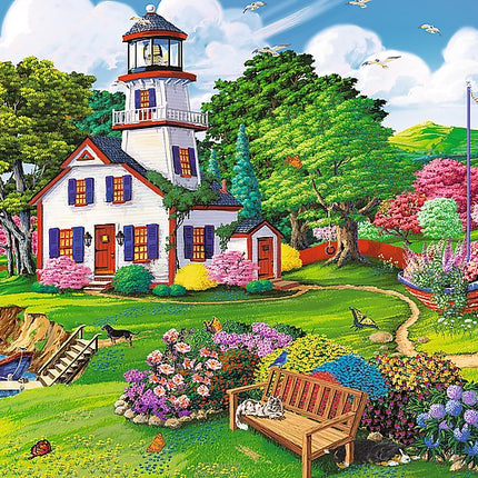 Trefl Puzzle en Bois Summer Haven 500+1 Pièces