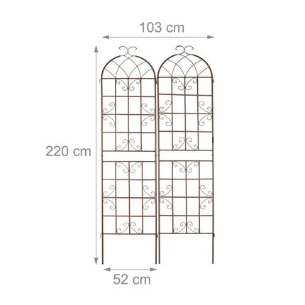 Rankgitter 220 cm 2er Set braun