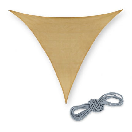 Voile d'ombrage triangulaire en polyéthylène couleur sable