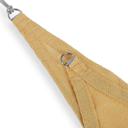 Voile d'ombrage triangulaire en polyéthylène couleur sable