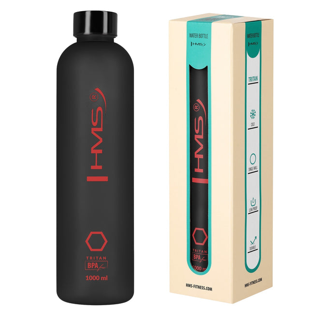 Bouteille d'eau Tritan, noire, anti-fuite, 1 L