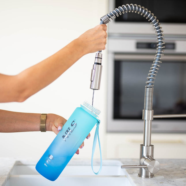 Bouteille d'eau en Tritan, bleue, durable, sans BPA