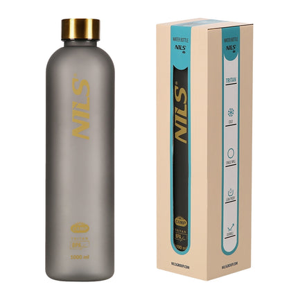 Tritan-Trinkflasche, Grau, 1000 ml