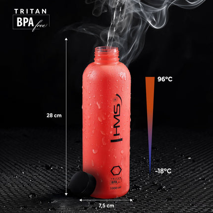 Bouteille d'eau Tritan, rouge, 1000 ml