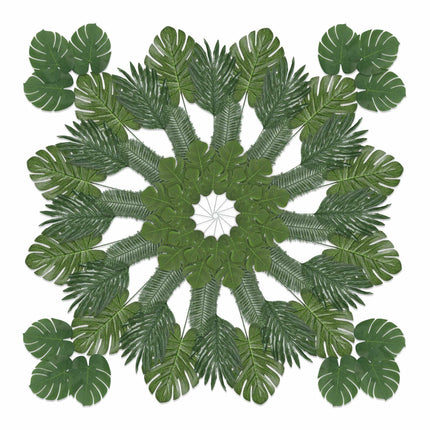 Ensemble de 72 feuilles tropicales