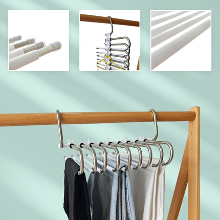 Cintres à pantalons antidérapants et peu encombrants, lot de 2