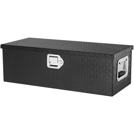 Truck Bed Tool Box, Aluminum Diamond Plate, Lock, 30 Inch