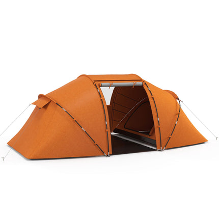 Tente tunnel pour 4 à 6 personnes, imperméable 2000 mm, orange