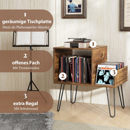 Support pour platine vinyle avec station de charge et séparateurs