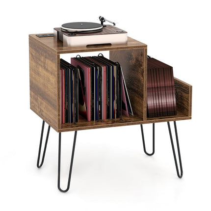 Support pour platine vinyle avec station de charge et séparateurs