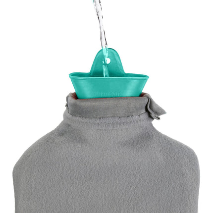 Bouillotte turquoise 2L avec housse